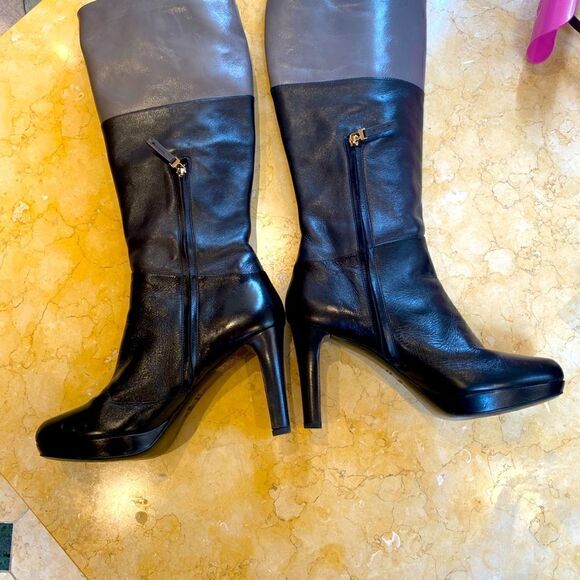 Fendi black and gray high boot with heel - size 42 - Picture 1 of 12